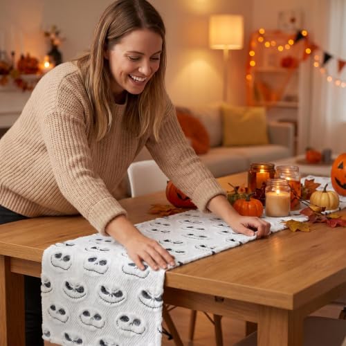 Halloween Table Runner 13x72 Inch Spooky Party Decor for Indoor Outdoor Use