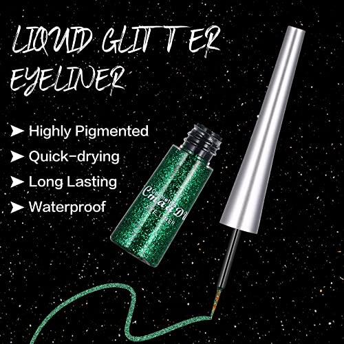 16 Colors Glitter Metallic Liquid Eyeliner Set - Waterproof & Long Lasting - 02 Set