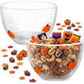 Potchen 2-Piece Fall Pumpkin Candy Bowls - 14 oz Glass Snack Dishes - Pumpkin Variation