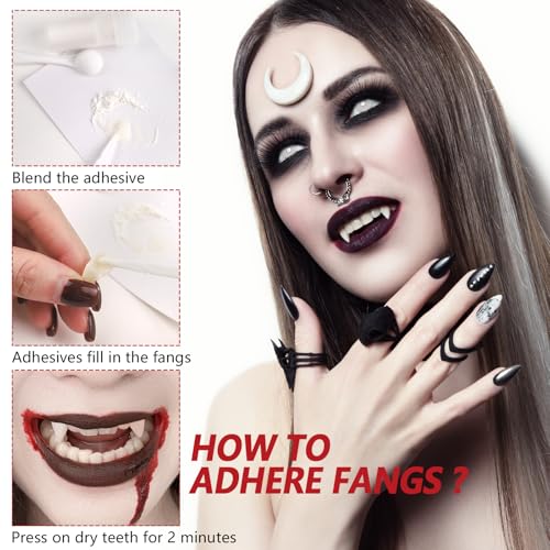 Vampire SFX Makeup Kit with Teeth, Blood, & Foundations - Halloween Costume & Stage