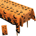 Halloween Plastic Tablecloth 54x108 Inch - Spooky Bat Pumpkin Ghost Decor - 1 Piece