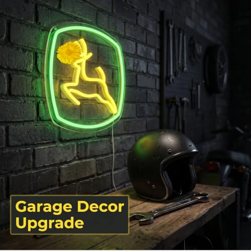 Dimmable Farm Neon Sign with Deer Variation - LED Wall Light for Man Cave Garage & Farmhouse Decor