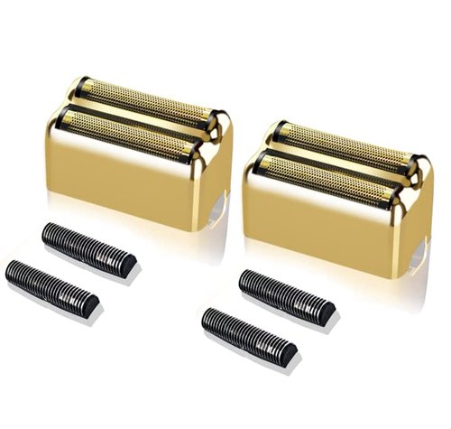 Replacment Foil and Cutter for Babyliss Pro MetalFX Double Foil Shavers Head，2 Count,Gold