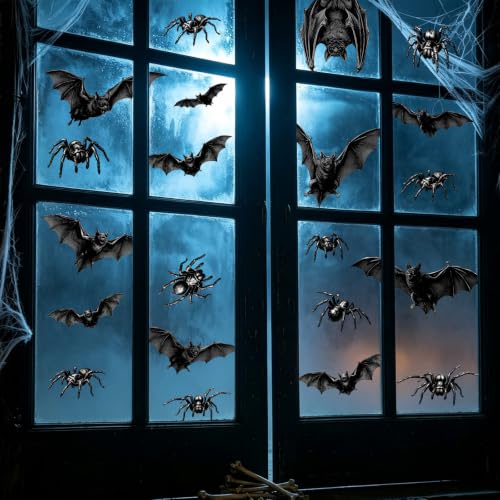 Halloween Bat Window Clings - Spooky Decor for Glass Windows & Walls