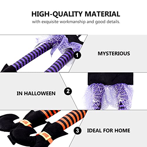 Halloween Witch Legs Hanging Ornament - Spooky Decor for Indoor & Outdoor Halloween Displays