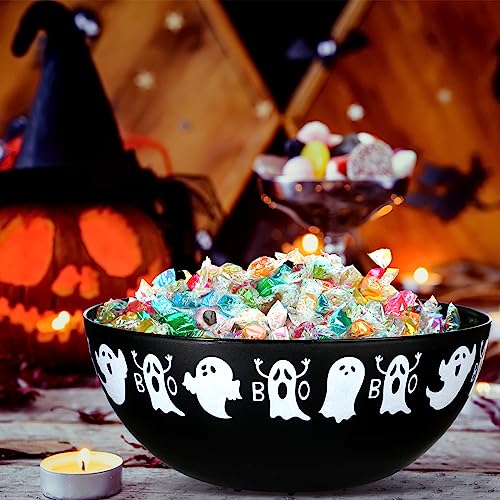 Ghost Halloween Candy Bowl Set - Plastic Large Trick or Treat Bowls, 3 Pieces