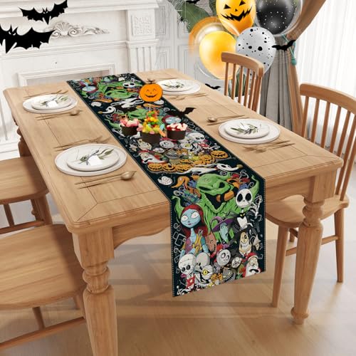Halloween Pumpkin Table Runner for Fall Decor 13x90 Inches - Farmnall
