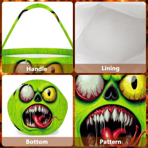 Monster Trick or Treat Bag - Foldable Candy Bucket for Halloween Party - 1 Pack
