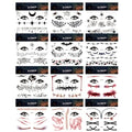 Spider Net Face Tattoos - 12 Sheets Halloween Temporary Tattoos for Men Women Kids