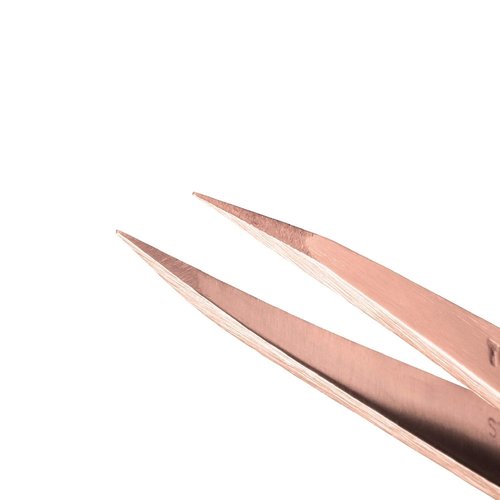 Tweezerman Rose Gold Petite Point and Slant Set with Travel Case