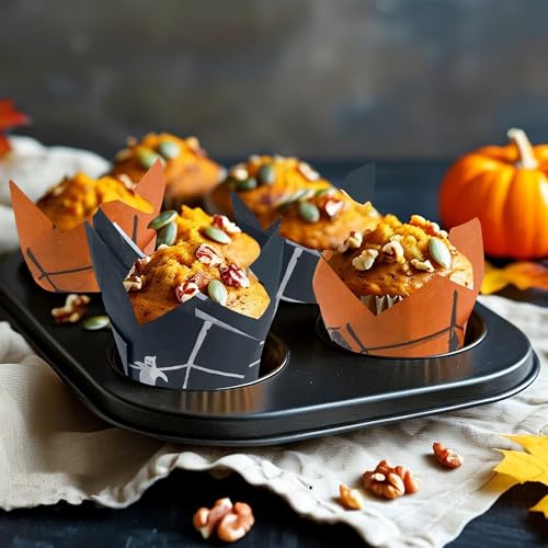 Halloween Tulip Cupcake Liners - Snowman Muffin Baking Cups, 200pcs