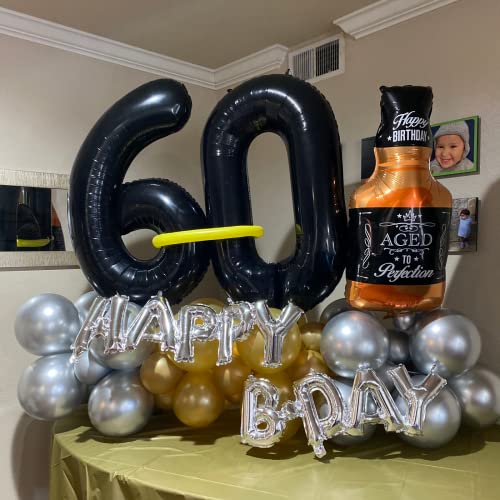 Black Number 9 Foil Balloon - Giant 40 Inch Self-Inflating Party Decor