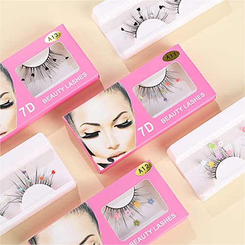 Colorful Sequin False Eyelashes - Dramatic Festival & Holiday Style, Reusable 7D Fluffy Curl