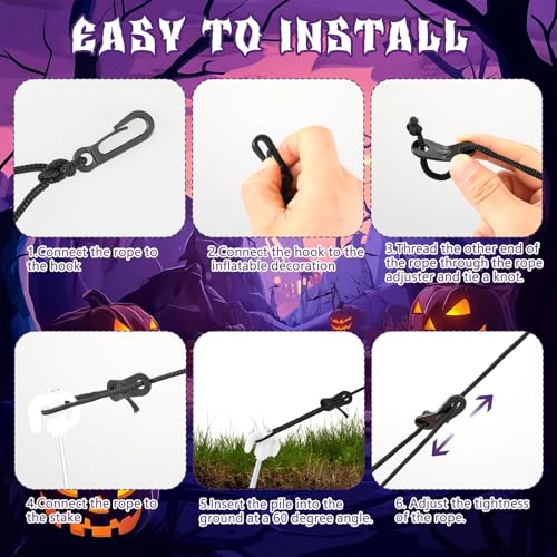 Metal Inflatable Stakes Set for Outdoor Decorations 14 Pieces