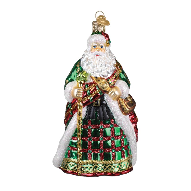 Irish Father Christmas Glass Ornament - Handcrafted Holiday Tree Decoration