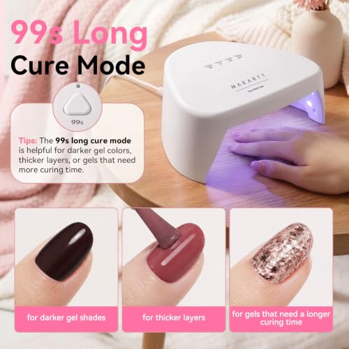 Makartt Compact Travel UV Nail Lamp for Gel Polish - White