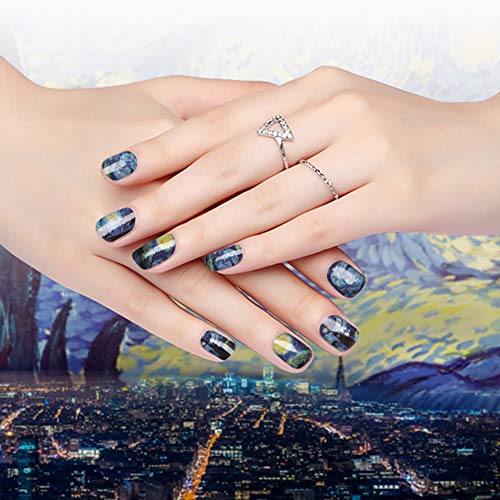 Starry Night Nail Stickers - 28 Nail Wraps & Nail Art Accessories