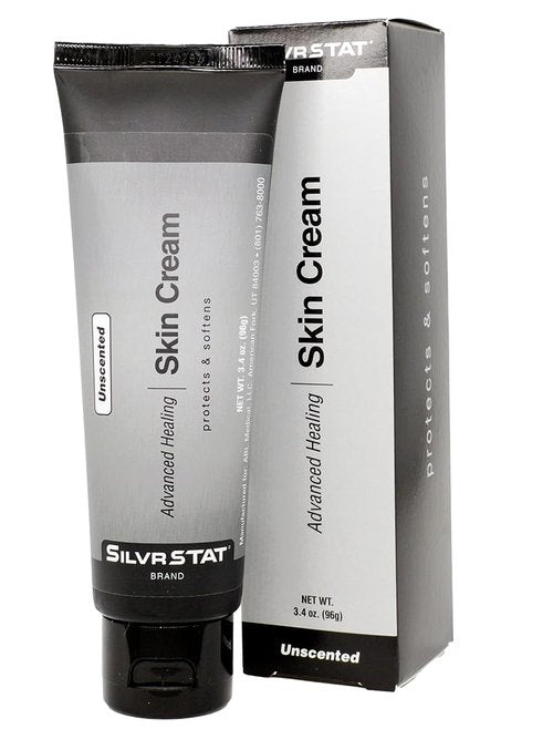 SilvrSTAT Advanced Healing Skin Cream with Silver, Vitamin E, & Hyaluronic Acid Which Promotes Natural Healing | Unscented | 3.4 oz