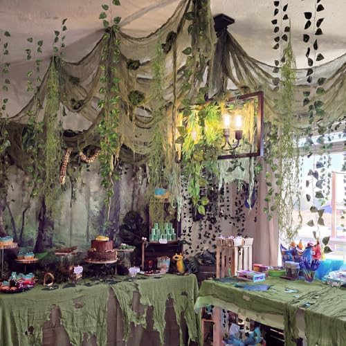 Green Monster Party Decorations Swamp Theme Halloween Decor Set