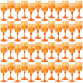 Pumpkin Orange 48-Pack Plastic Wine Glasses 7oz Vintage Goblets for Wedding