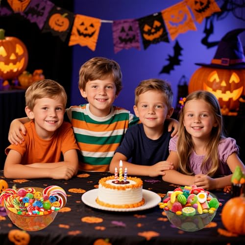 Orange Halloween Skeleton Hand Plastic Trick or Treat Candy Bowls - 10 Pcs