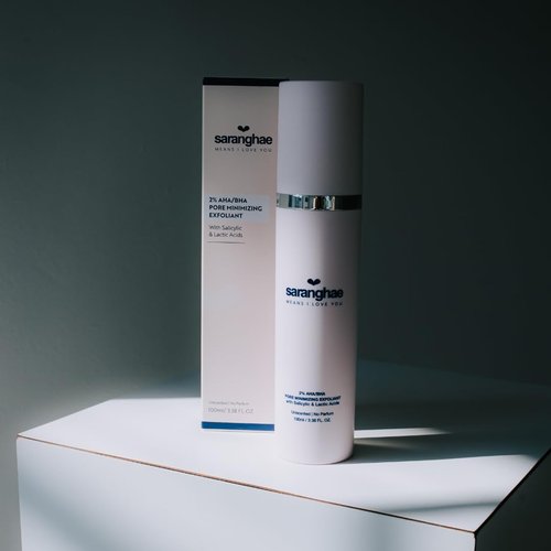 Saranghae AHA BHA Pore Refining Exfoliant - 2% Salicylic & Lactic Acid Toner - Smooth, Clarify Skin - 4 fl oz