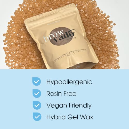 Eyebrow & Facial Wax Gel - 17.6 oz Hard Wax for Brows and Face