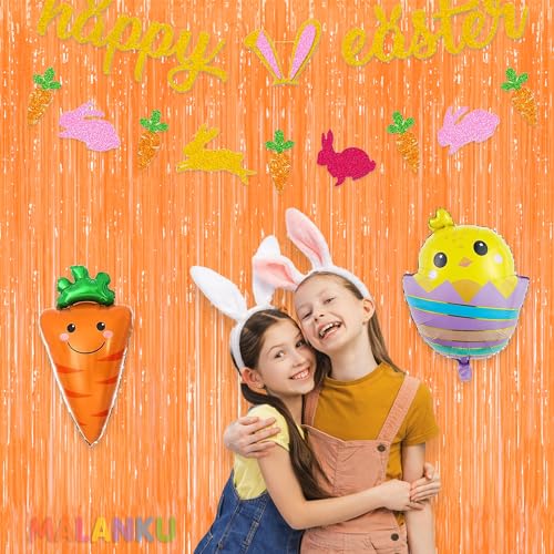 Orange Fringe Party Streamers Backdrop - 2 Pack, 3.3ft x 8.2ft for Halloween, Thanksgiving, Fall & Birthday Celebrations