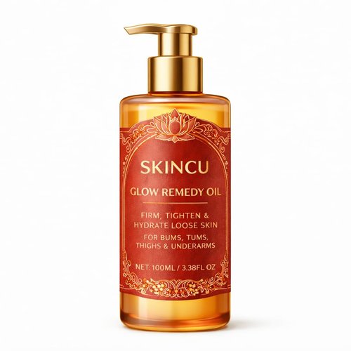 SKINCU Glow Remedy Oil - Nourishing Body Oil for Firm Skin | 100ml (3.38 fl oz)