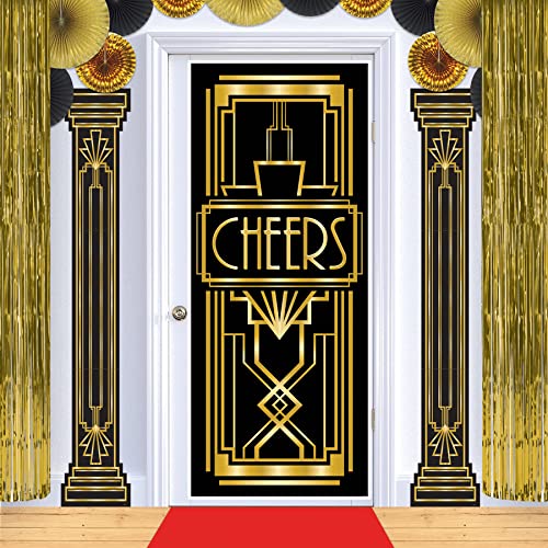 Great 20's Column Pull-Down Cutouts - 4 Pack Art Deco Roaring 20s Decorations