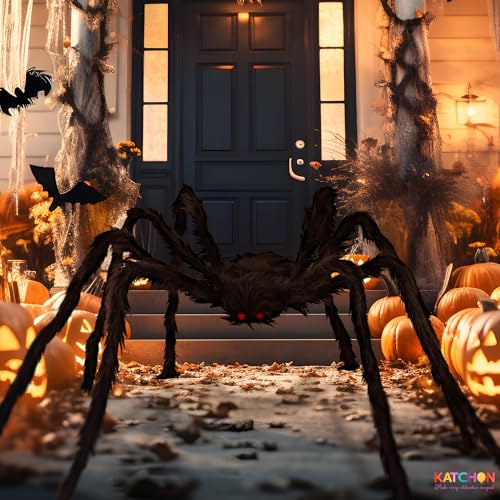 Black 6.5 Ft Foldable Halloween Giant Spider Outdoor Decoration