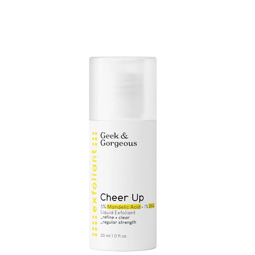 Geek & Gorgeous Cheer Up Exfoliating Liquid - Mandelic Acid & Salicylic Acid for Oily Skin - 1 oz