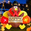 Danxilu 6 Ft Thanksgiving Inflatable Turkey with LEDs - Outdoor Yard Decor