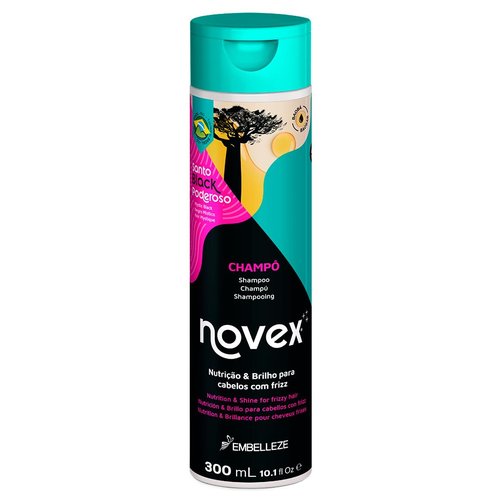 NOVEX Mystic Black Shampoo - Frizz Control & Split End Protection | 300ml
