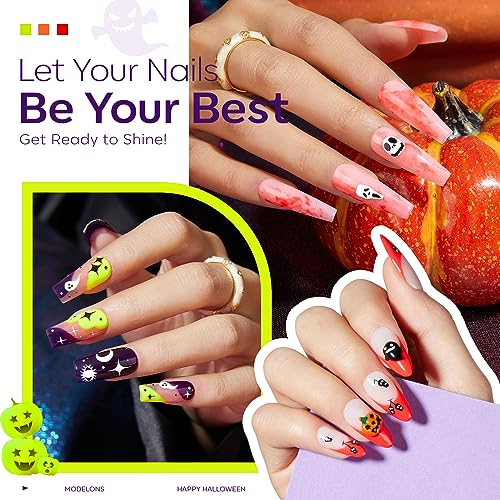 Neon Gel Nail Polish Set - 6 Colors for Halloween - Modelones A-1
