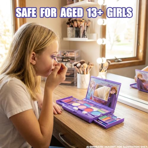 Kids Makeup Set with Lip Gloss & Eyeshadow - Frozen Style, 1 Pack