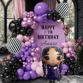 Gothic Balloon Arch Kit with Braid Foil Balloon - 148pcs Halloween Party Decorations