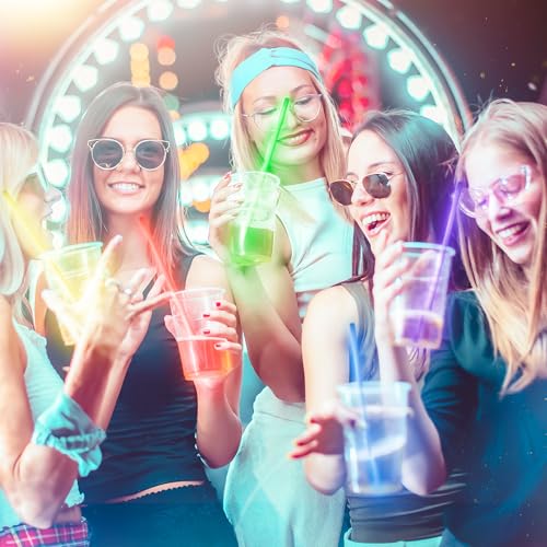 Glow Drinking Straws 25-Pack - 9 Inch Assorted Color Party Supplies
