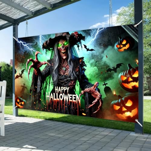 Halloween Party Backdrop Graveyard Scene 71x43 Inch Haunted Decor