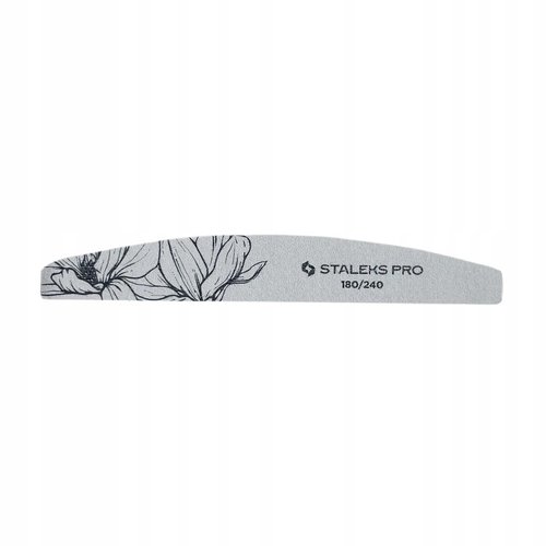 STALEKS PRO Expert 40 Crescent Mineral Nail File (180/240 Grit, 25 Pcs) – Professional Double-Sided File for Natural Nail Finishing & Polishing