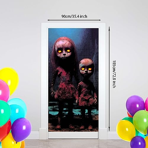Halloween Horror Banner Backdrop - Creepy Trick or Treat Decor for Parties