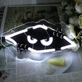 White Peeking Monster Neon Sign - Dimmable USB LED Light for Kids Room & Halloween