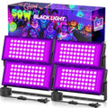 4 Pack 50W LED Black Light Floodlights Waterproof for Glow Party Halloween - Variation 4