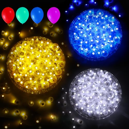 Waterproof LED Balloon Lights Set - 300pcs Multi-Color Party Decor