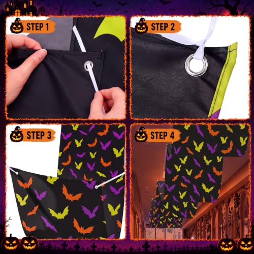 Halloween Bat Ceiling Banner - 12 Ft Party Decorations for Halloween