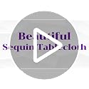 Purple Sequin Tablecloth 50x50 Inch Square Wedding Party Decor - ShinyBeauty