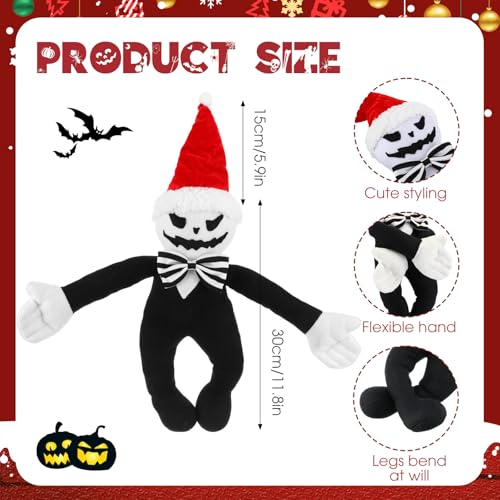 Christmas Tree Topper Decorations Plush Santa Hat Poseable Holiday Decor