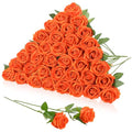 Artificial Orange Velvet Flowers Bouquet - 36 Pcs for Wedding & Decor - Variation of THIS listing