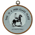 Western Cowboy Wall Art Decor - Lake Blue Round Canvas Frame 10x10