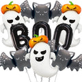 Halloween Balloons Set - Ghost, Pumpkin, Bat Foil Balloons for Party Decorations